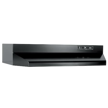Broan-Nutone 30-Inch Black Under-Cabinet Ducted Range Hood with Easy Install System and 210 CFM Blower BUEZ030BL